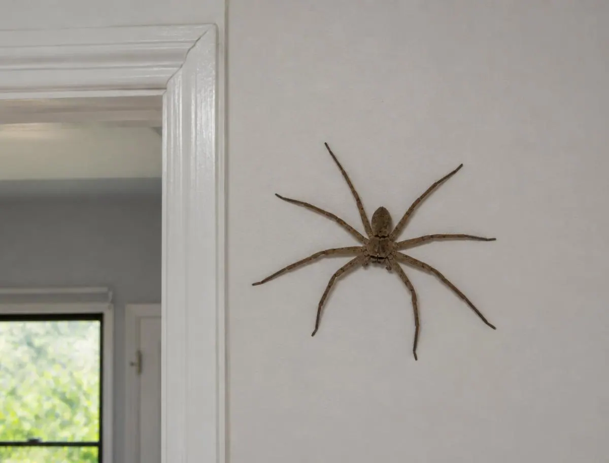 Huntsmen regularly turning up inside the house, a sign checked during spider control
